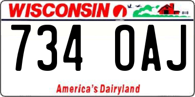 WI license plate 734OAJ