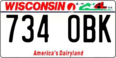 WI license plate 734OBK
