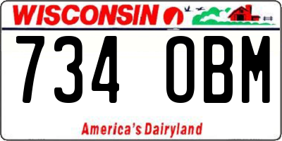 WI license plate 734OBM