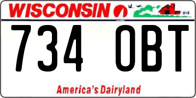 WI license plate 734OBT
