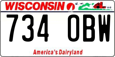 WI license plate 734OBW