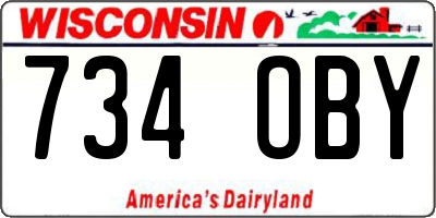 WI license plate 734OBY