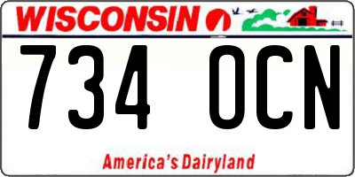 WI license plate 734OCN