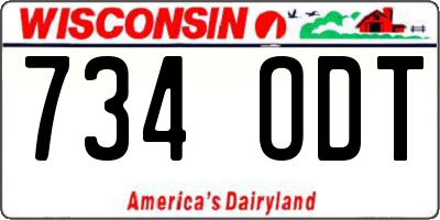 WI license plate 734ODT