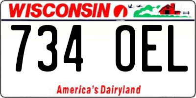 WI license plate 734OEL