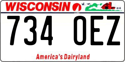 WI license plate 734OEZ