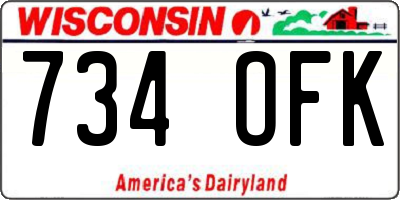 WI license plate 734OFK