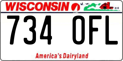 WI license plate 734OFL