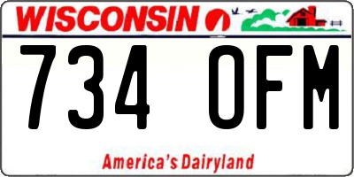 WI license plate 734OFM
