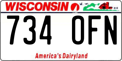WI license plate 734OFN