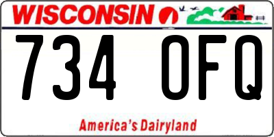 WI license plate 734OFQ