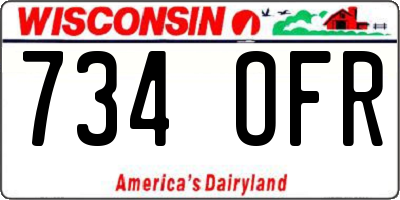WI license plate 734OFR