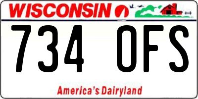 WI license plate 734OFS