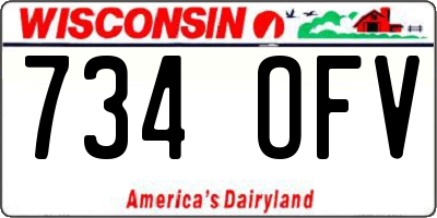WI license plate 734OFV