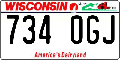 WI license plate 734OGJ
