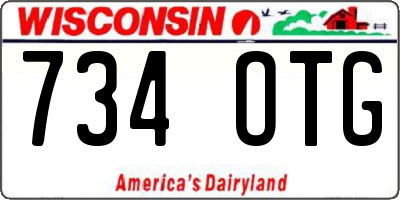 WI license plate 734OTG