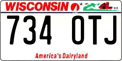 WI license plate 734OTJ
