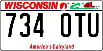 WI license plate 734OTU