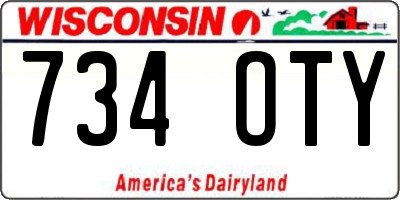 WI license plate 734OTY