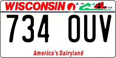 WI license plate 734OUV