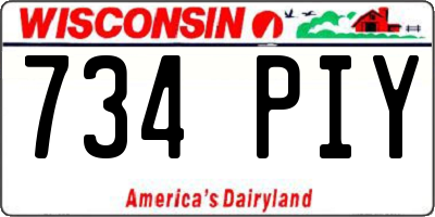 WI license plate 734PIY