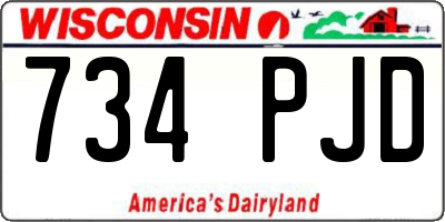 WI license plate 734PJD