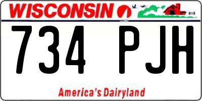 WI license plate 734PJH