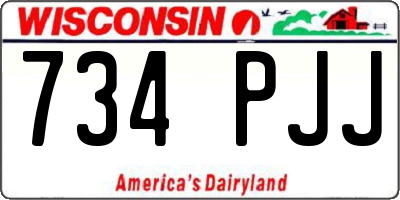 WI license plate 734PJJ