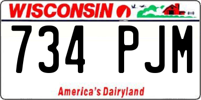 WI license plate 734PJM