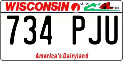 WI license plate 734PJU