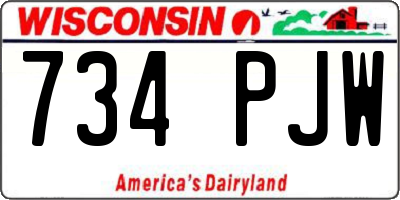 WI license plate 734PJW