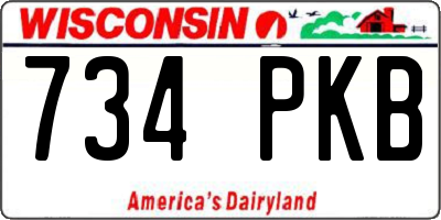 WI license plate 734PKB