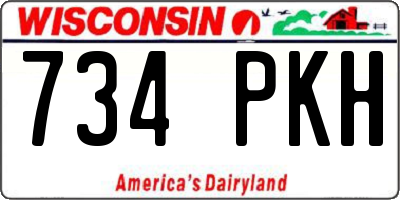 WI license plate 734PKH