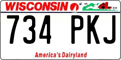 WI license plate 734PKJ