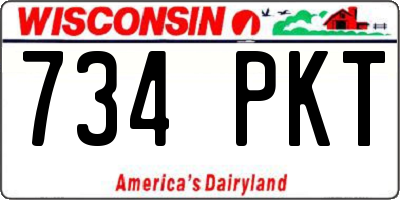 WI license plate 734PKT