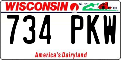 WI license plate 734PKW