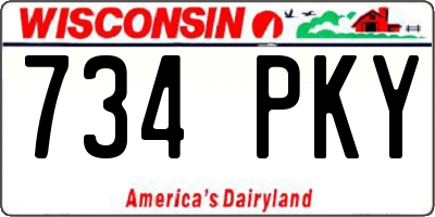 WI license plate 734PKY