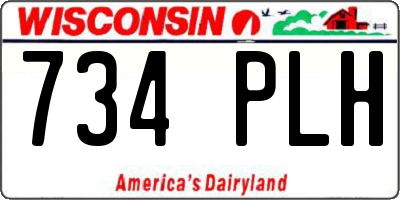 WI license plate 734PLH