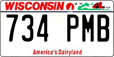 WI license plate 734PMB