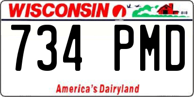 WI license plate 734PMD