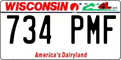 WI license plate 734PMF