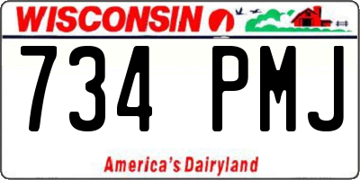 WI license plate 734PMJ