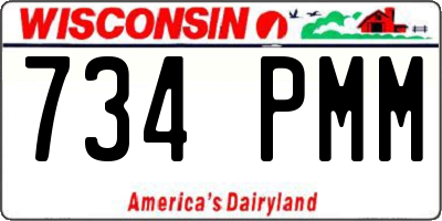 WI license plate 734PMM