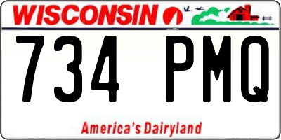 WI license plate 734PMQ