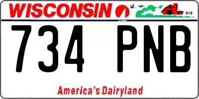 WI license plate 734PNB