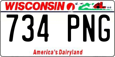 WI license plate 734PNG
