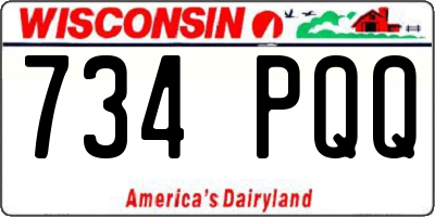 WI license plate 734PQQ