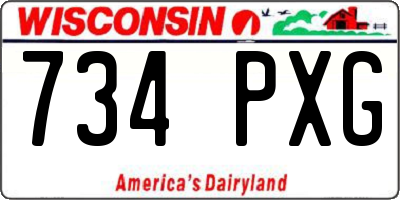 WI license plate 734PXG