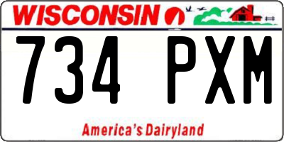 WI license plate 734PXM