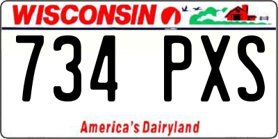 WI license plate 734PXS